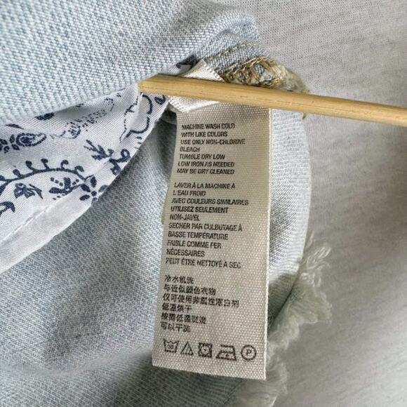 We The Free Denim Mini Skirt Pleated Light Wash Women's Size 27 - Picture 7 of 8